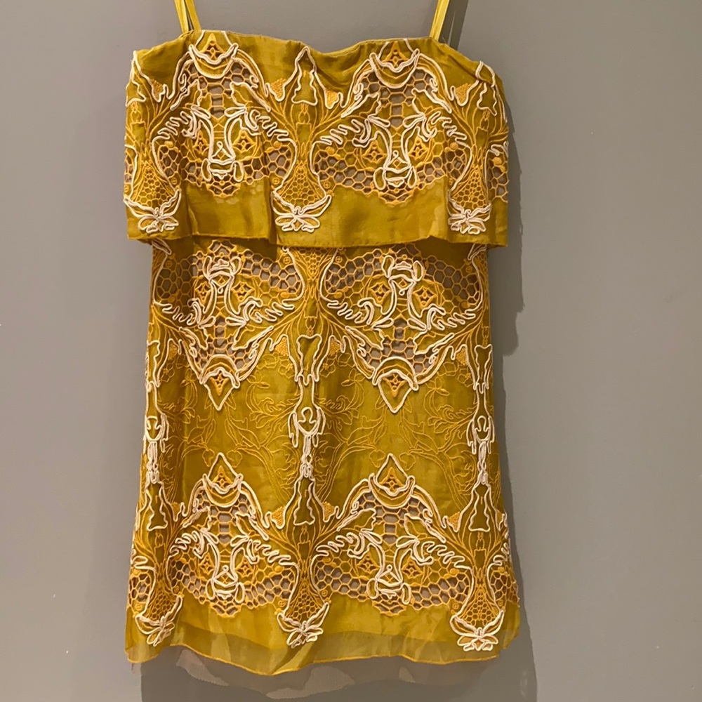 BCBG RUNWAY SILK ORGANZA DRESS - Picture 3 of 10